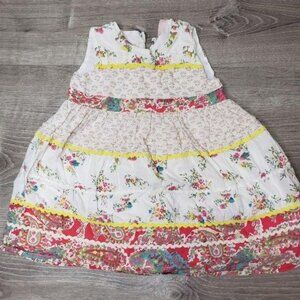 Mini Moi Toddler sun Dress 12-18 Month Floral Boho Print Sleeveless Cotton Blend
